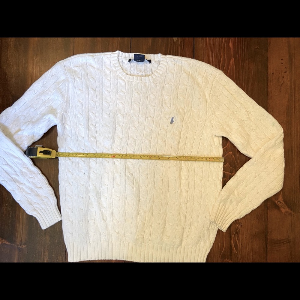 Women's White Ralph Lauren Sport Crewneck Sweater